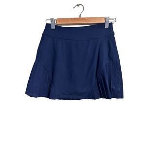 Under Armour Skort Fitted Tennis Golf Pleated Mesh Heat Gear Size XS Navy Blue